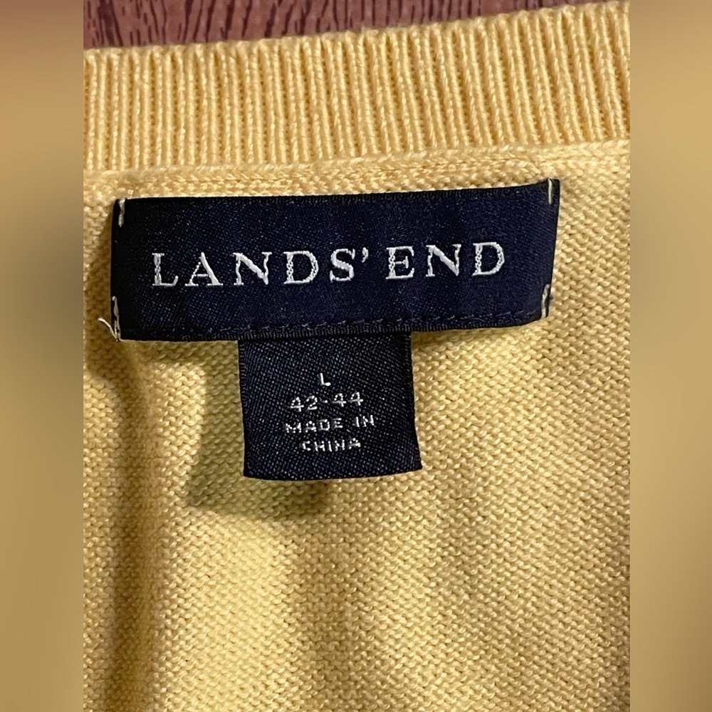 Lands End VNeck Sweater Vest *Good Cond* Size L - Picture 3 of 5